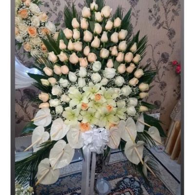 تاج گل برای تالار گل نرگس قصر فیروزه