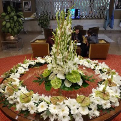 تاج گل برای تالار پذیرایی قصر آریان تاکسیرانی