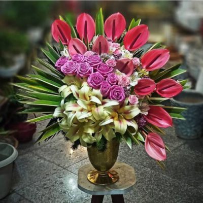 گل برای تالار پذیرایی قصر وصال یاخجی آباد رضوان