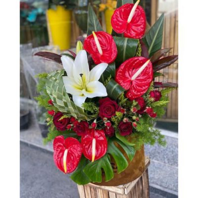 دسته گل برای شرکت آسانبر افراشته خرم مهران