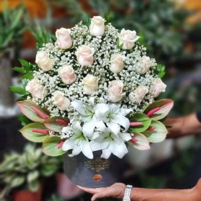 دسته گل برای بانک سرمایه عباس آباد اندیشه