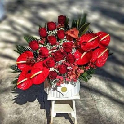 دسته گل برای بانک دی شعبه آزادی کد 137 سلسبیل شمالی
