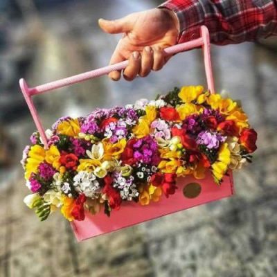 دسته گل برای بانک سرمایه هفت حوض