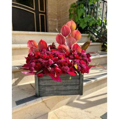 دسته گل برای بانک دی شعبه سعادت آباد کد 113 دریا