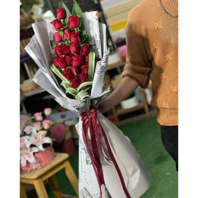 دسته گل برای بانک تجارت فلسطین انقلاب