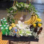 گل و میوه عیادت بیمار در پک هدیه مریض