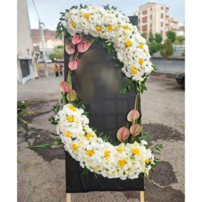 تاج گل یک طبقه برای مراسم ترحیم در مسجد امام جعفر صادق میدان ونک 411