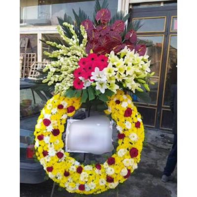 تاج گل یک طبقه برای مراسم یادبود در مسجد امام جعفر صادق میرداماد 400