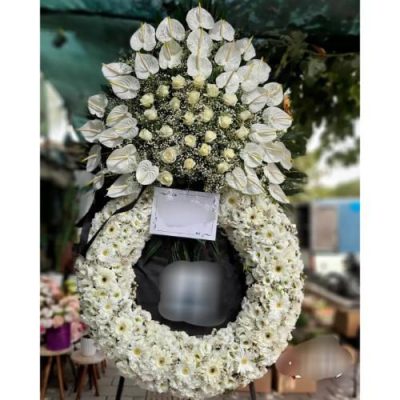 تاج گل یک طبقه برای مراسم یادبود در مسجد امام جعفر صادق تهرانپارس 484