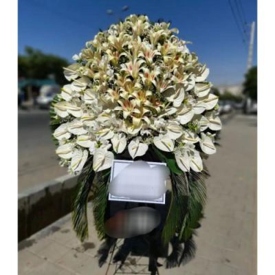 تاج گل دو طبقه برای مراسم ختم در مسجد امام جعفر صادق میدان فلسطین 475
