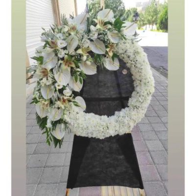 تاج گل یک طبقه برای مراسم سالیک طبقه در مسجد جامع شهران 115