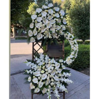 تاج گل برای پایه دار و ایستاده در مسجد امام حسین مهرشهر کرج 184