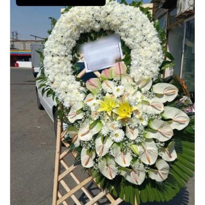 تاج گل یک طبقه برای مراسم یادبود در مسجد امام حسین خیابان قلهک 564