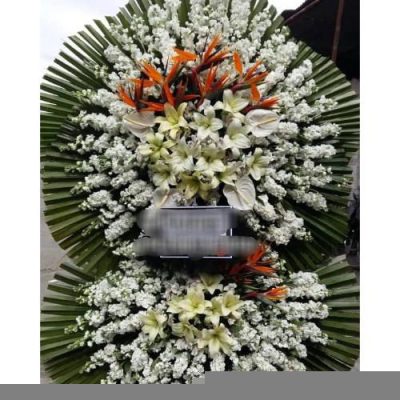 تاج گل یک طبقه برای مراسم یادبود در مسجد امام جعفر صادق میدان فلسطین 511