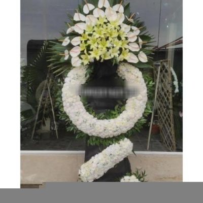 تاج گل تسلیت برای مسجد امام جعفر صادق خیابان ونک 579