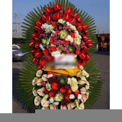 تاج گل یک طبقه برای مراسم یادبود در مسجد امام حسین خیابان پیروزی 572