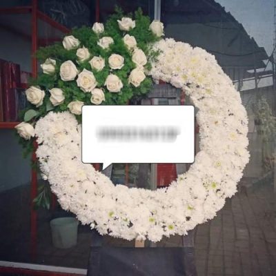 تاج گل دو طبقه برای مراسم ترحیم در مسجد امام حسین میدان فردوسی 599