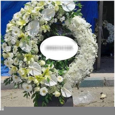 تاج گل یک طبقه برای مراسم یادبود در مسجد امام جعفر صادق میدان ونک 601
