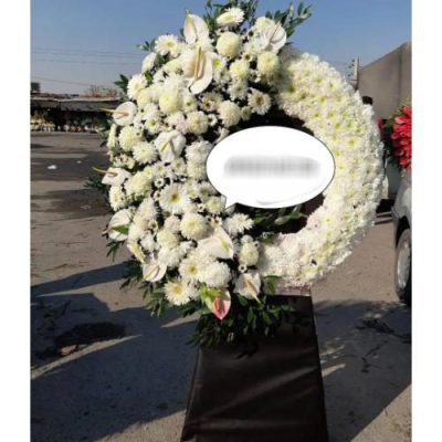تاج گل یک طبقه برای مراسم یادبود در مسجد جامع میدان تجریش 617