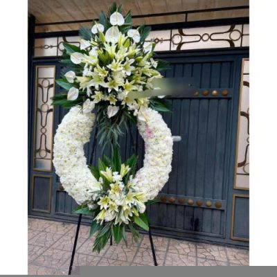 تاج گل تسلیت برای مسجد امام جعفر صادق خیابان میرداماد 608