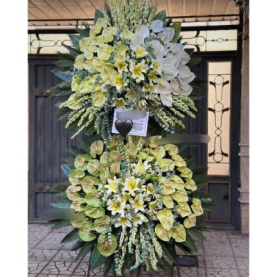 جام گل یک طبقه برای مراسم ترحیم در مسجد امام جعفر صادق خیابان آزادی 301