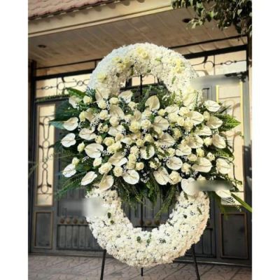 تاج گل دو طبقه برای مراسم ختم در مسجد امام جعفر صادق خیابان ولیعصر 661