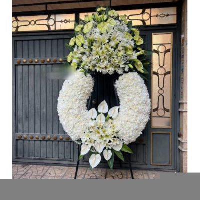 تاج گل تسلیت برای مسجد امام جعفر صادق خیابان ونک 634