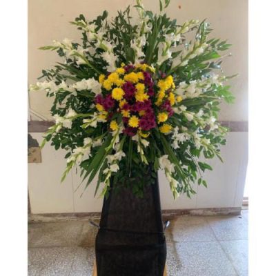 دسته گل یک طبقه برای مراسم یادبود در مسجد امام حسن میدان تجریش 324