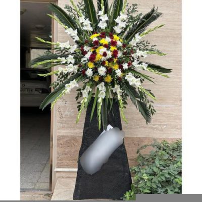تاج گل یک طبقه برای مراسم یادبود در مسجد امام حسین خیابان الهیه 848