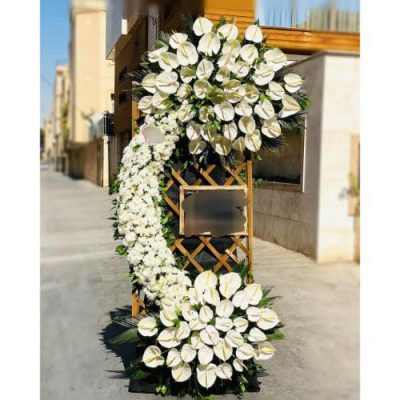تاج گل یک طبقه برای مراسم یادبود در مسجد امام صادق خیابان ونک 363