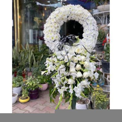 تاج گل دو طبقه برای مراسم ختم در مسجد امام حسین خیابان نیاوران 1566