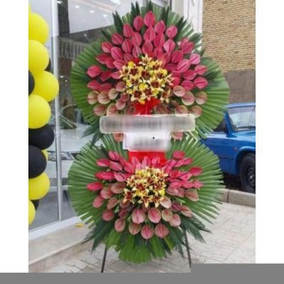 تاج گل یک طبقه برای مراسم یادبود در مسجد امام جعفر صادق میدان ولیعصر 710