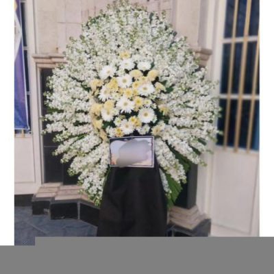 تاج گل دو طبقه برای مراسم ختم در مسجد امام جعفر صادق بلوار فردوس 729