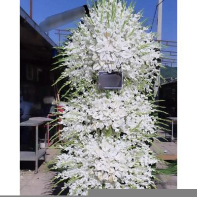 تاج گل دو طبقه برای مراسم ختم در مسجد امام حسن خیابان سعادت‌آباد 923