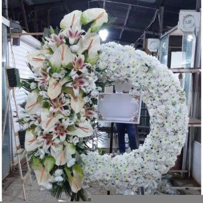 تاج گل یک طبقه برای مراسم یادبود در مسجد امام حسین خیابان ولنجک 963