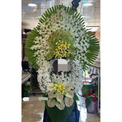 تاج گل تسلیت برای مسجد امام رضا میدان هفت تیر 356