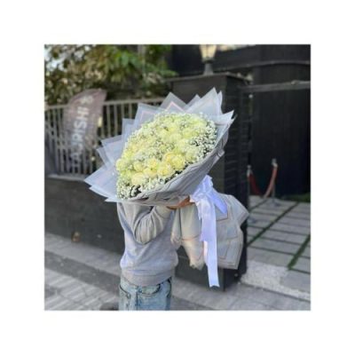 باکس گل سفید برای رئیسم خانم 4262