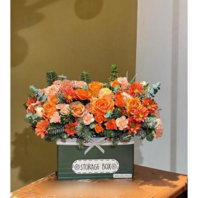 باکس گل بابونه و ژیپسوفیلا برای روز زن 4550
