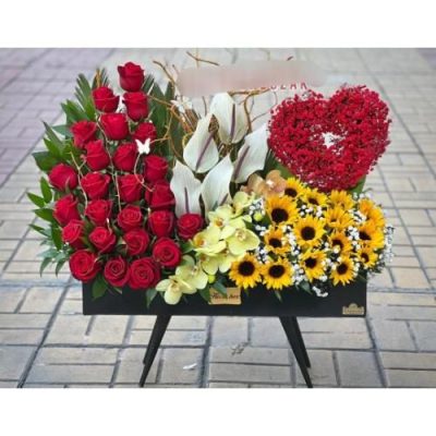 دسته گل رنگارنگ ولنتاین 5205
