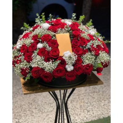 سبد گل با گل‌های بهاری برای زن دایی 4297