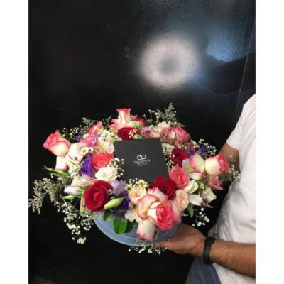 باکس گل طبیعی برای رئیسم خانم 4307