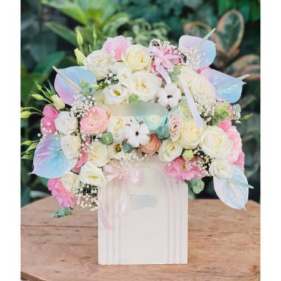 باکس گل گل عروس و مخلصه برای روز مادر 4589