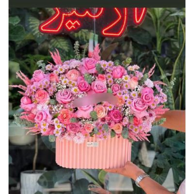 باکس گل گل عروس و اورینتال برای روز مادر 4592