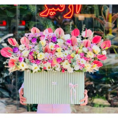 باکس گل ژیپسوفیلا و مخلصه برای روز زن 4588