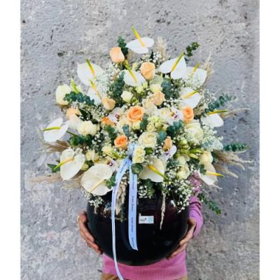 باکس گل گل عروس و اورینتال برای روز مادر 4587
