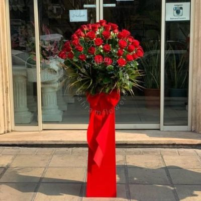 گل شاخه‌ای با رزهای رنگی و لاله‌های خوشبو 5222