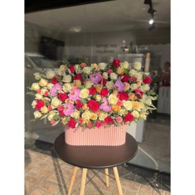 باکس گل ژیپسوفیلا و آنتوریوم برای روز زن 4607