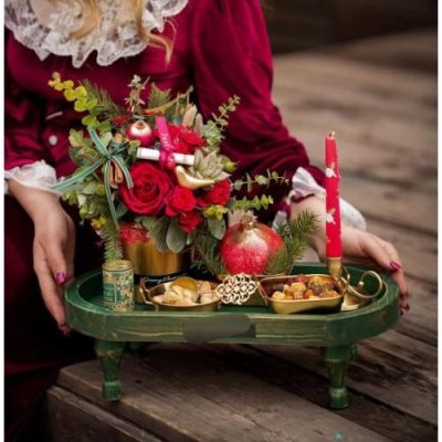 سبد گل نرگس و گل رز برای شب یلدا 4862