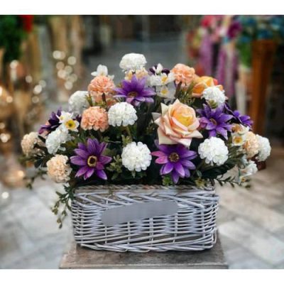 سبد گل داودی برای روز زن 4731