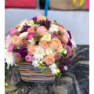سبد گل معطر برای مادر بزرگ در روز زن 4727